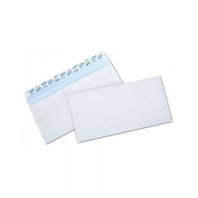 PAQUET DE 100 ENVELOPPES BLANCHES 11X22 AVEC STRIP